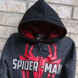 SIZE 5/6. MARVEL SPIDER MAN hooded jacket.
